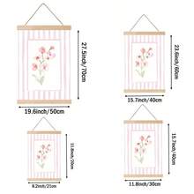Tranh treo tường họa tiết hoa hồng màu hồng, lấy cảm hứng từ Nancy Meyers, tranh in trên vải canvas, tranh áp phích Grandmillenial, tranh màu nước kẻ sọc hồng, trang trí phòng ngủ, phòng khách, quán cà phê, quán bar hoặc phòng ký túc xá, quà tặng cho phái nữ. Có thể mua tranh không khung hoặc có khung. - Nhiều màu - Xem 5
