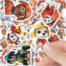 1套/80張 PAW Patrol 可愛狗狗巡邏隊貼紙，防水乙烯基貼紙包含 Chase、Skye、Rubble、Rocky、Zuma & Everest，趣味卡通裝飾貼紙適合兒童、生日派對贈品、男孩女孩美學塗鴉貼紙 - 彩色 - 查看 4