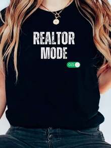 Camia de Agente Inmobiliario, Camia de Agente Inmobiliario para Mujer, Regalo para Agente Inmobiliario, Camia Minimalista de Agente Inmobiliario, Regalo para Agente Inmobiliario, Regalo de Cierre para Agente Inmobiliario. Camia de Algodón Grueso de 220 g para Mujer – Top Negro para Damas – Camisas para Mujer – Confeccionada con Algodón Puro Grueso y Transpirable para Mayor Comodidad y Durabilidad. Perfecto para el trabajo, el gimnasio, los viajes, las actividades casuales, los deportes al aire libre y para usar en capas en todas las estaciones. Ideal para la escuela, la moda urbana o simplemente para relajarse en casa. Transpirable y cómodo. - Negro - Ver 7