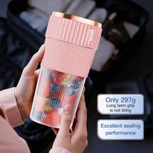 1500mAh Rechargeable Mini Juicer Cup, Multi-Function Mini Blender Cup Large Capacity Juicer, Portable Wireless Blender Suitable For Sports, Travel, Home Use, 40W Power - Below 0.5L - View 8