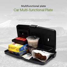 Foldable Car Food Tray Rack, Multifunctional Portable Car Food And Beverage Tray – Black Dining Storage Rack, Rear Seat Car Tray – Laptop, Meal Car Multifunctional Foldable Dinner Plate Table Cup Holder Chair Back Seat Car Storage Rack - Multiple Styles - View 6