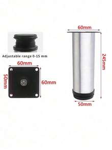 1pc Adjustable Stainless Steel Furniture Legs And Cabinet Legs - Adjustable Height, Corrosion Resistant And Rustproof, Enhanced Load-Bearing Capacity, Easy Installation. Suitable For Various Types Of Furniture, Ideal For Replacing Legs Of Home Tables, Office Desks, Living Room Coffee Tables, Wardrobes, Bathroom Cabinets. - Black - View 11