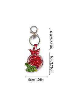 Fruit Summer Beach Vacation Style Bag Charm, Fashionable Cute Versatile Rhinestone Bag Pendant - Multicolor - View 8
