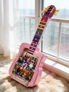The Romantic Guitar/Piano Assembly Set Is A Luxurious Modular Building Toy, A Creative DIY Assembly Kit, With Abundant Accessory Decorations. It Is An Excellent Choice For Couples To Interact And Play Puzzle Games. - Multiple Colors - View 3