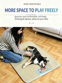 1pc Dog Bed Summer Cooling Mat For Pets - Large For Cats And Dogs, Breathable Cooling Mat With Ice Pad, Ice Shelter For Pets - Multicolor - View 5