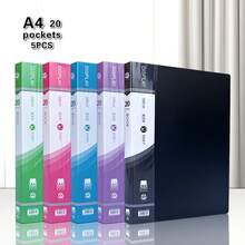 A4 PP File Folder 10-100 Pages, 1/5 Pcs, Portable Document Storage Folder, Multi-Color Lightweight File Folder, Office & Student Use - Single Piece - View 54
