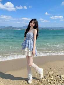 Women Two-Piece Outfits - [Single Item] White Mini Skirt - View 4