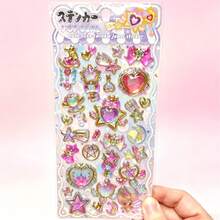 3D Gem-Shaped Stickers, Candy And Magic Wand Diamond Stickers, Reusable Decorative Decals. Suitable For Notebooks, Water Bottles, Skateboards, Etc. Perfect As Gifts And Reward Decorations. - Multicolor - View 6