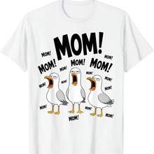 Mom Seagull Funny Mama Seagulls Mothers Day Humor T-Shirt - Black - View 1