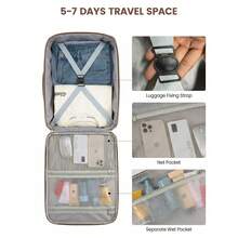 NEWHEY 40L Mochila de Viaje, Aprobada por Aerolíneas, Incluye 3 Cubos de Embalaje, Bolsa de Noche TSA, Bolsa Impermeable de Artículo Personal, Mochila de Fin de Semana, Adecuada para Portátil de 17 Pulgadas - Multicolor - Ver 5