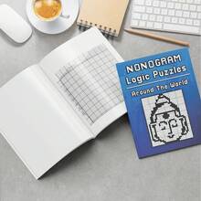1 cuốn sách giải đố Nonogram, sách giải đố lưới logic, giải trí thư giãn, có thể dùng làm đạo cụ trò chơi trong các bữa tiệc, quà tặng sinh nhật (Không bao gồm bút) - Mảnh duy nhất - Xem 3