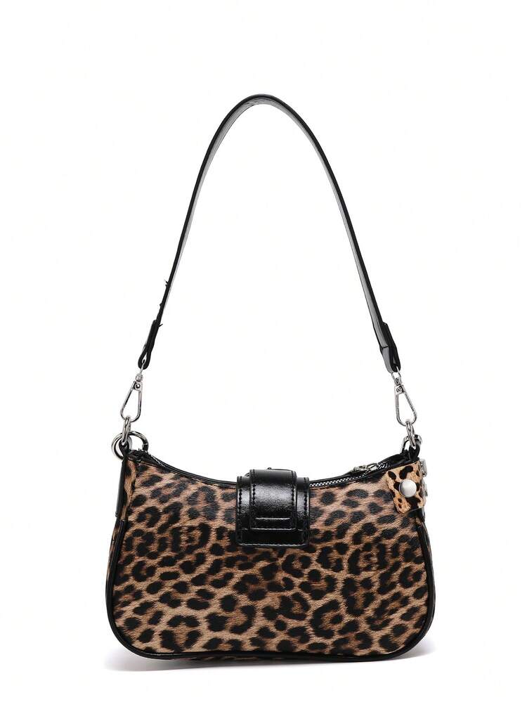 Bolsa Transversal com Corrente de Ombro Única com Design de