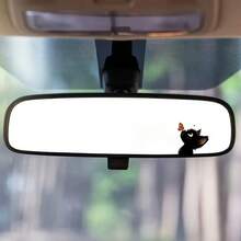 Cute Sticker Cats And Butterflies Car Decals - Animal-Themed Rearview Mirror Decals - Suitable For Cars, Motorcycles, Computers, Mobile Phones, Doors, Windows And Walls - Holiday Decorations, Birthday Gifts - A - View 5