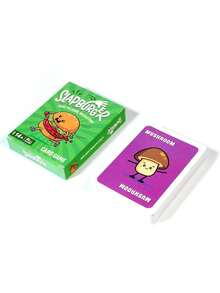 1 Box Slapburger Card Game For 2-6 Players, Interactive Puzzle Tabletop Game, Fast-Paced Card Game For Family Game Nights, Casual Get-Together Parties, Thanksgiving And Christmas Gifts - Multicolor - View 2