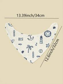 5 buah Celemek Bayi, Celemek Air Liur Segitiga Katun Lembut, Motif Bunga & Hewan untuk Bayi Laki-laki dan Perempuan - MultiWarna - View 4