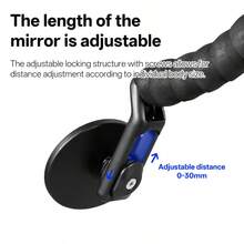 1pc Bicycle Road Handlebar Plug Rearview Mirror 360-Degree Adjustable Length And Length Of The Handlebar Plug Reversing Mirror Mirror Riding Accessories - Multicolor - View 5