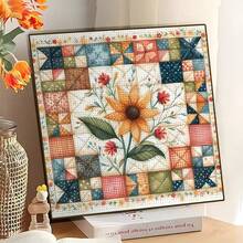 1pc New 5D Round Acrylic Diamond Painting Mosaic Craft, Featuring Floral Patchwork Theme, Vibrant Colors And Elegant Patterns. Suitable For Home Wall Decor, Handmade Artistic Gift For Girlfriend, Parents, Friends Or Holiday Presents. No Frame - round diamond - View 1