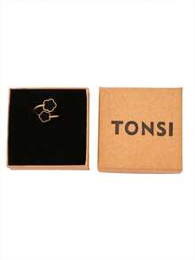 TONSI 1 chiếc nhẫn đơn hình vỏ sò bằng thép không gỉ mạ vàng 18K kiểu Hàn Quốc thanh lịch và quyến rũ, thích hợp làm quà tặng tốt nghiệp/lễ hội, kèm hộp quà trang sức dành cho nữ. - Hộp quà tặng nhẫn - Xem 11