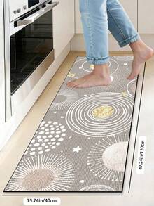 1pc Of Colorful Striped Pattern Rubber Soft Mat For Kitchen Floors, A Water-Absorbing Mat That Is Easy To Clean And Suitable For Use In Kitchens, Bathrooms, And Other Areas. It Is Suitable For Use Throughout The Year And For Various Holidays. - Multicolor - View 14