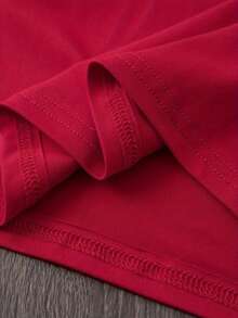 Camiseta de cuello redondo con estampado de panda, ropa de mujer de talla estándar, ropa de mujer - Camiseta de manga corta de algodón holgada unisex de estilo vintage urbano con cuello redondo. - Rojo - Ver 6