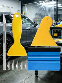 9/10/13pcs Car Wrap Vinyl Film Tool Kit With Felt Squeegee, Wall Paper Tools, Plastic Scraper, Self-Adhesive Film Trimming Tools - A - View 1