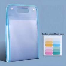 Carpeta de archivo vertical de 13 ranuras, bolsa de almacenamiento de papel de prueba de material PP para estudiantes, organizador de documentos de gran capacidad - A - Ver 14