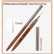 Bộ cọ vẽ móng nghệ thuật bằng gỗ đàn hương, 5 cọ siêu mỏng dùng để vẽ đường nét mảnh, thiết kế móng nghệ thuật, vẽ tranh, phác thảo, sơn gel UV, kích thước 4/8/12/20/25mm - Gỗ đỏ - Xem 8