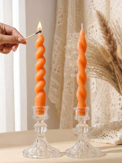 2 pièces Bougies spirales orange vintage, parfaites pour la décoration de mariage, la rentrée scolaire, les cadeaux d'anniversaire et les souvenirs, les cadeaux de bougies pour la saison de la remise des diplômes, créant une atmosphère, les cadeaux de la Saint-Valentin, les cadeaux pour les couples, les cadeaux pour les femmes, les cadeaux pour les filles, les cadeaux de mariage, les souvenirs de mariage, la décoration de chambre, les cadeaux d'Halloween, les cadeaux de Noël, les cadeaux pour la meilleure amie, les cadeaux de remise des diplômes, les cadeaux de la fête des mères, la décoration de la maison, la décoration d'anniversaire