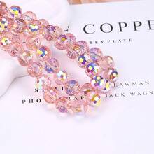 30 piezas de cuentas de cristal de 10 mm con 96 facetas brillantes y efecto AB - Cuentas de cristal brillantes adecuadas para manualidades DIY, joyería y accesorios de moda - Perfectas para joyería hecha a mano, diseño de moda y proyectos creativos - Púrpura fantasma - Ver 5
