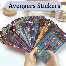10pcs Marvel Superhero Stickers, Avengers&Spider Man Comic Style Stickers, Suitable For Decorating Water Bottles, Notebooks, And Scrapbooks (Stochastic Style) - Multicolor - View 2