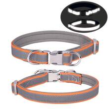 Vòng cổ cho chó bằng neoprene phản quang, có đệm, điều chỉnh được với khóa cài nhanh và vòng chữ D kép, thoáng khí, chống rối, phù hợp cho chó nhỏ đến chó lớn. - Nhiều màu - Xem 11