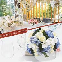 1个透明圆形亚克力花瓶，带12个插孔，是情人节、婚礼、生日、房间装饰、客厅家居装饰、办公室装饰、秋季装饰的理想之选。 - 多款式 - 查看 8