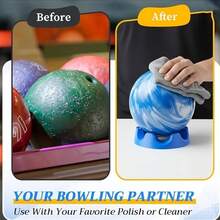 1pc Bowling Ball Rotary Cup, 360° Smooth Rotation, Ergonomic Multi-Angle Handle, Universal Accessory For Bowling Ball Cleaning, Polishing And Maintenance - A - View 6