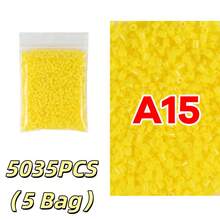 Hạt nhựa Sundymot 2.6mm, hơn 5000 hạt, màu vàng cam, đóng gói riêng lẻ, không bị rơi vãi, dùng để làm mặt dây chuyền, móc khóa, đồ trang sức thủ công, quà tặng tốt nghiệp, tựu trường, Giáng sinh, tiệc tùng, sinh nhật, bộ hạt nhựa nhiều màu 2.6mm. - Hạt ghép hình 2,6mm - Xem 11