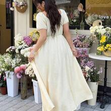 GalTyme Vestido de talla grande con textura trenzada de nudos de bambú - A1 - Ver 3
