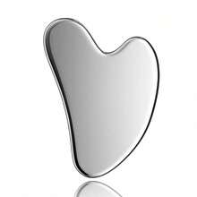 Stainless Steel Gua Metal Silver Guasha Face Chin Jawline Sculpting Eyes Neck Body Tighten Skin Massage Care Gifts - 銀色 - 查看 9