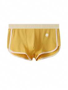 3 piezas de calzoncillos deportivos de algodón acanalado de unicolor para hombres - Multicolor - Ver 5