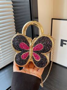 Bolso de mano de mariposa de acrílico de moda, nuevo bolso de hombro cruzado con cadena y embrague para mujeres - Multicolor - Ver 9