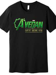 Camiseta Vegana para Hombre y Mujer "Heroes Anónimos de la Tierra" - Camiseta Casual de Cuello Redondo y Manga Corta, Negra - Unisex para Uso Todo el Año, Ideal para Estilo de Vida Vegano y Regalos. Una camiseta de manga corta adecuada para el hogar, uso diario, fiestas y viajes-perfecta como regalo para amigos o familiares. - Negro - Ver 1