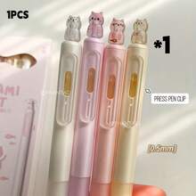 1/4 chiếc Bút bi gel hình mèo sáng tạo 0.5mm khô nhanh, dụng cụ văn phòng phẩm, bút bi mực đen, bút bi kép hình mèo Maneki-Neko xoay rút nhanh khô, chất lượng cao để viết và ký tên. - Nhiều màu - Xem 12