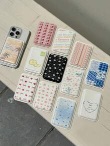1pc Korean Style Leather Magnetic Card Holder - Multicolor - View 1