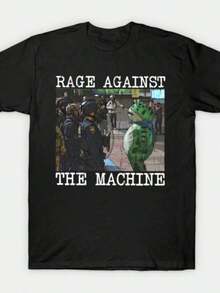 Camiseta Rage Against The Machine Unisex, Camiseta Gráfica de Banda de Rock, Imprescindible para Fanáticos del Metal, Top Suave y Cómodo, Perfecto para Conciertos y Espectáculos en Vivo, para Hombres y Mujeres - Negro - Ver 1