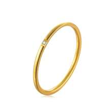 1 chiếc nhẫn kim cương tối giản bằng thép không gỉ 18K, nhẫn đôi mạ vàng 18K cao cấp trên nền thép titan, kiểu dáng đơn giản thanh lịch. - Nhiều màu - Xem 8