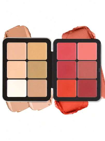 12 Colores Rubor y Corrector Maquillaje Cosméticos