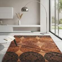 Casa Laura Enxovais Soft Flannel Rug In Modern Prints 2.00 X 1.50 - Various Colors - 花色米色煙草 - 查看 4