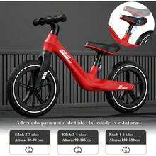 Bicicleta de Equilibrio para Niños de 1 A 3 Años con Asiento Ajustable, Bicicleta Sin Pedales Muy Ligera para Niños de 2 A 6 años, El Regalo para Un Niño - Verde - Ver 6
