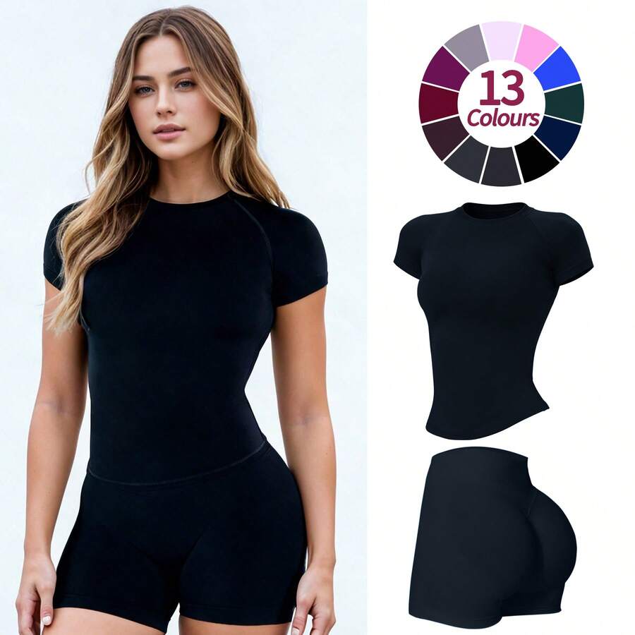 2pcs Impact Short Sleeve Top & Impact Short