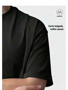 Camiseta Hombre BOSS Minimalista, Elegante Oficina,playera de hombre,ropa de hombre,tops,regalos para hombre,nacional envio,oversize hombre. - Negro - Ver 3