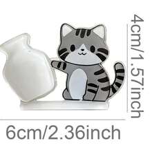 猫须冰箱贴，可爱猫咪推花瓶造型，强力磁背，多功能招财猫须收集器，宠物毛发收纳，小花瓶，温馨宠物纪念品，强力吸附便签和照片，适合爱猫人士、猫爸猫妈、宠物主人，个性化家居、厨房、办公室装饰，白板、橱柜、磁性板，生日、圣诞节、乔迁礼物，圣诞节交换礼物，宠物纪念品 - 彩色 - 查看 10