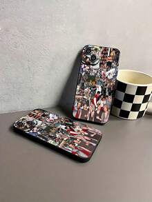 Los miembros del collage de  son vibrantes.funda de teléfono Fundas compatibles con ,Apple,VIVO,OPPO,,, y Honor.Fabricadas en silicona TPU,ofrecen protección contra golpes y caídas. - Negro - Ver 7